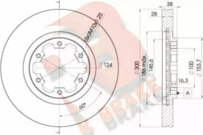 R BRAKE 78rbd22772 -  Тормозной диск